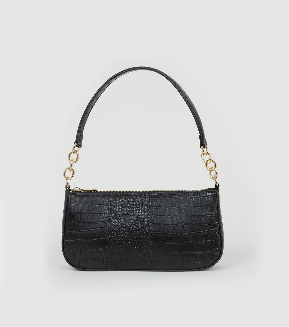 PZB26077 black-faux-croc-shoulder-bag