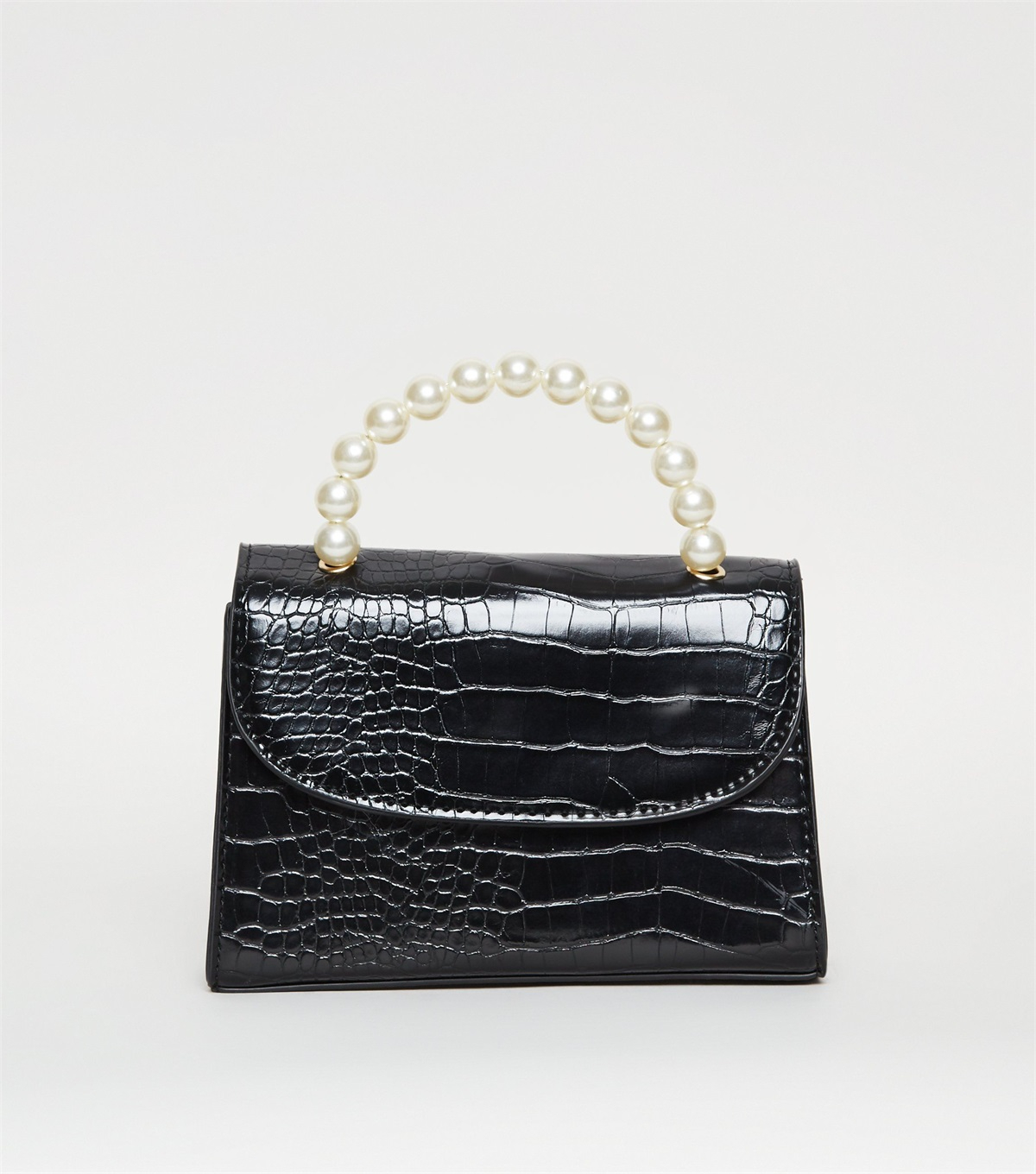 PZB26082 black-faux-croc-top-handle-bag
