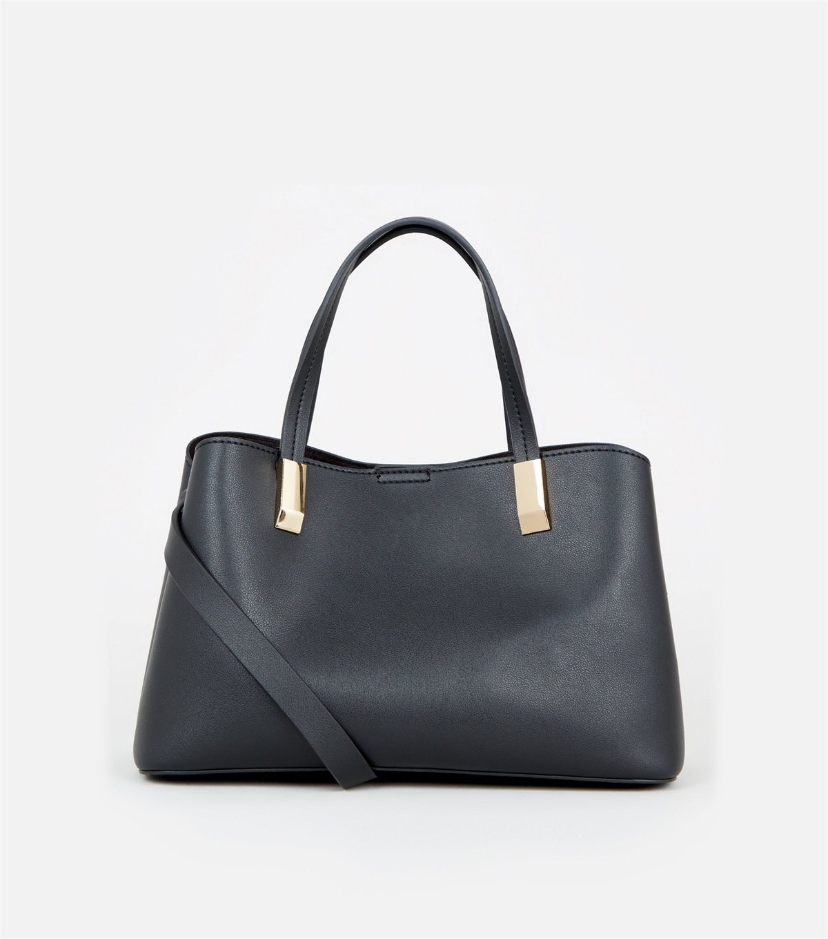 PZB260103 black-leather-look-mini-tote-bag