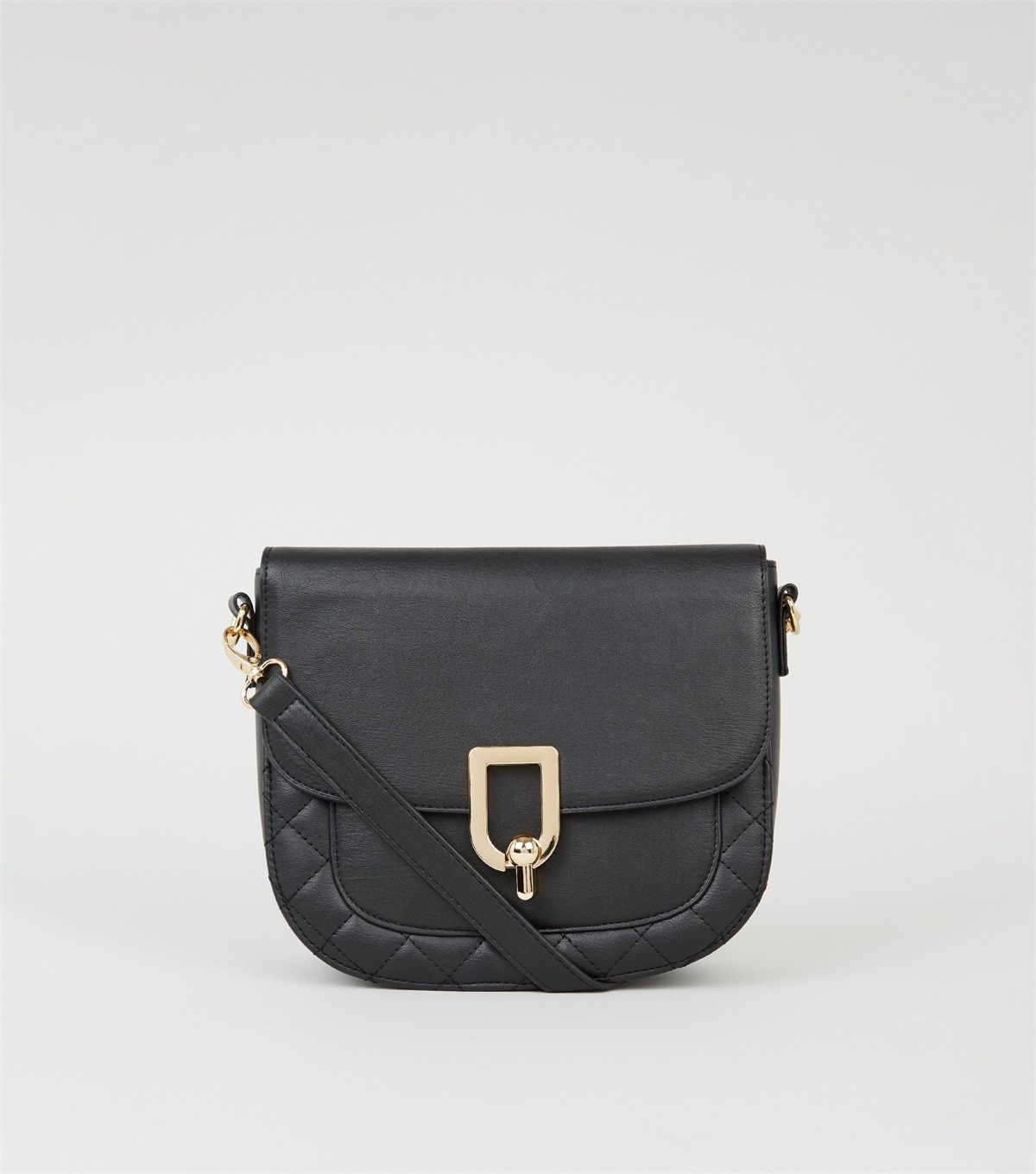 PZB260107 black-leather-look-quilted-saddle-bag