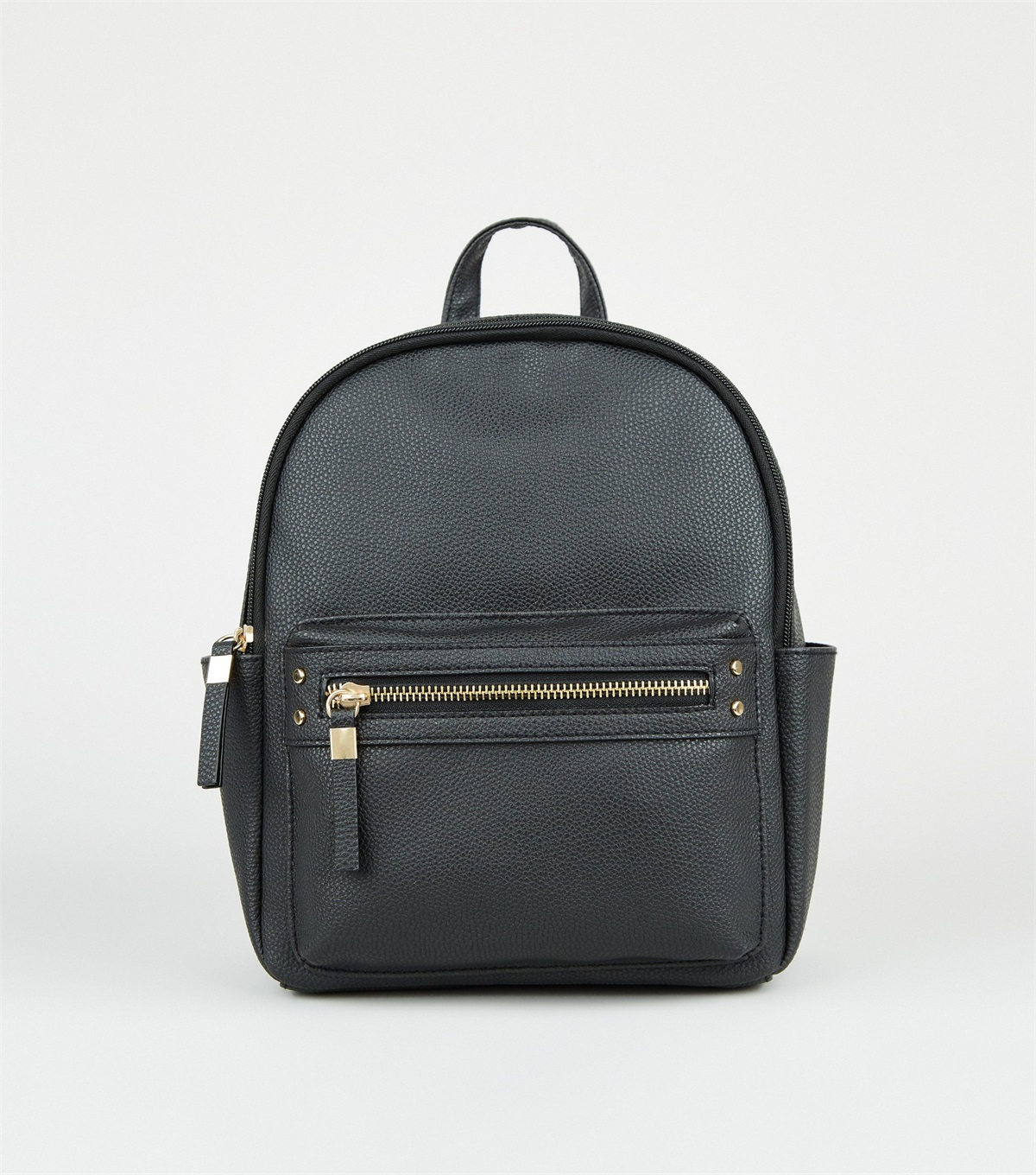 PZB260101 black-leather-look-mini-backpack