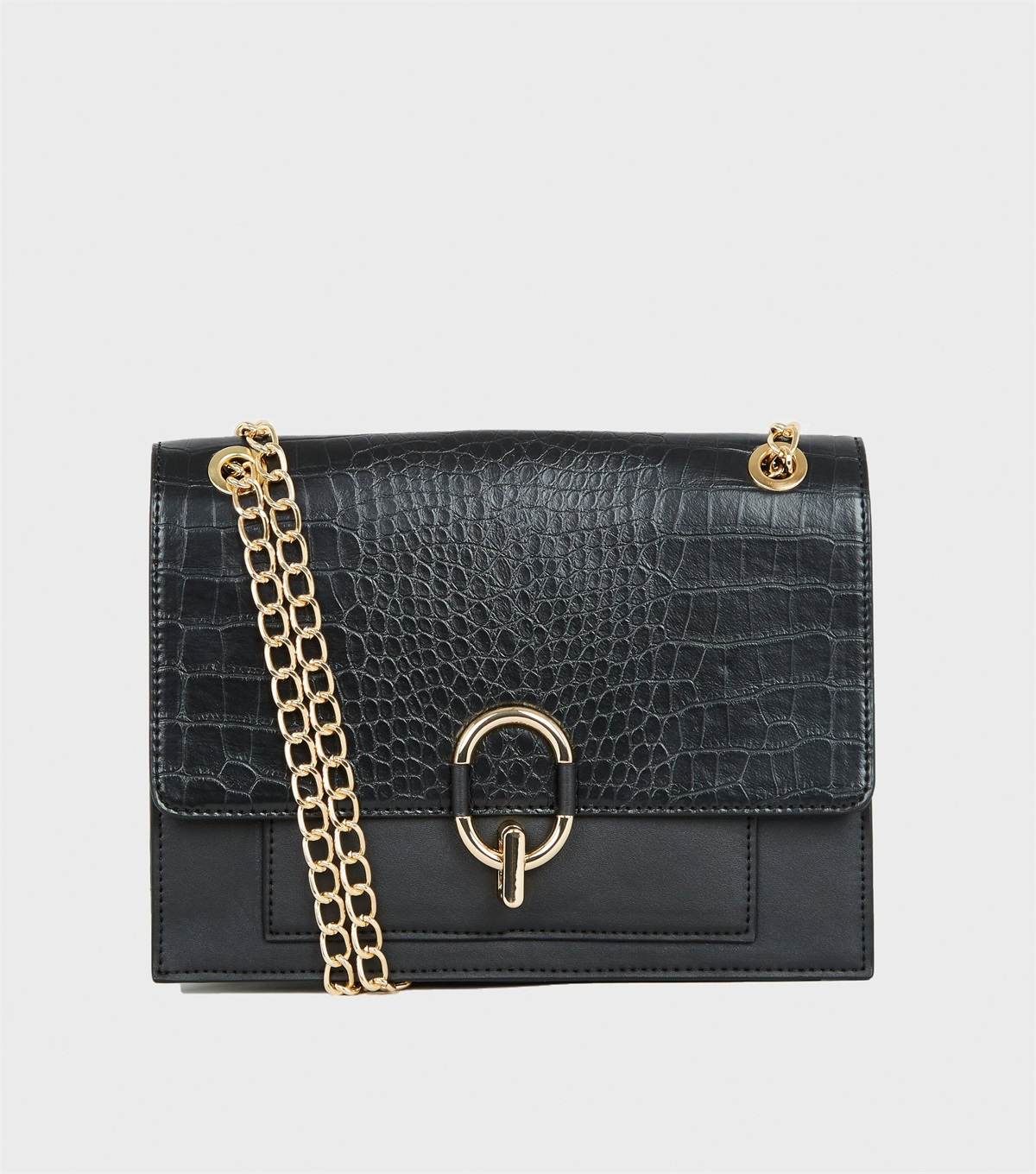 PZB26095 black-leather-look-faux-croc-shoulder-bag