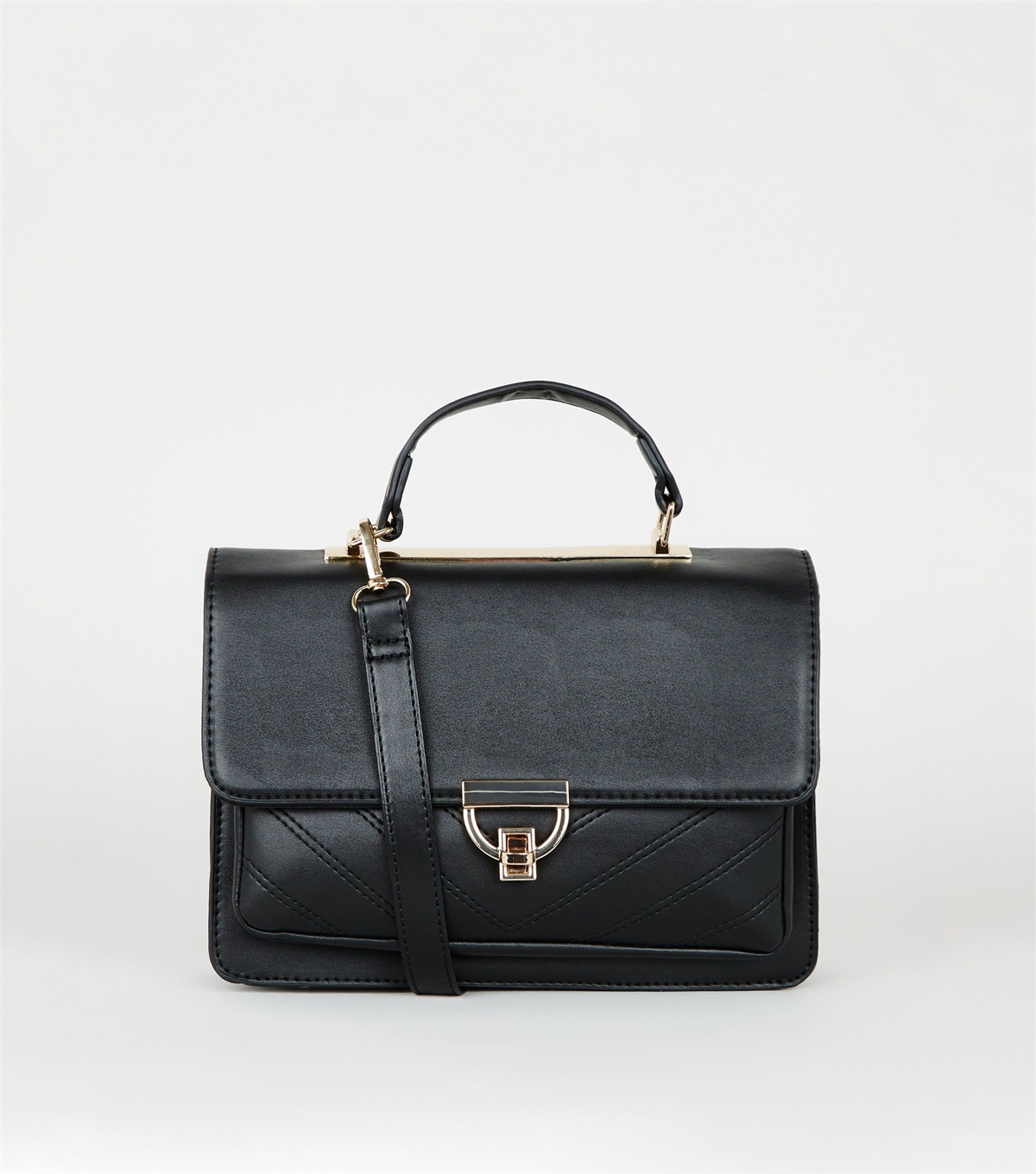 PZB260106 black-leather-look-quilted-cross-body-bag