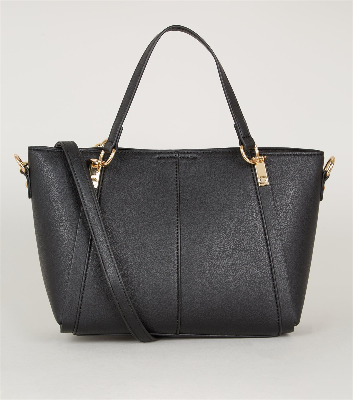 PZB260114 black-leather-look-tote-bag