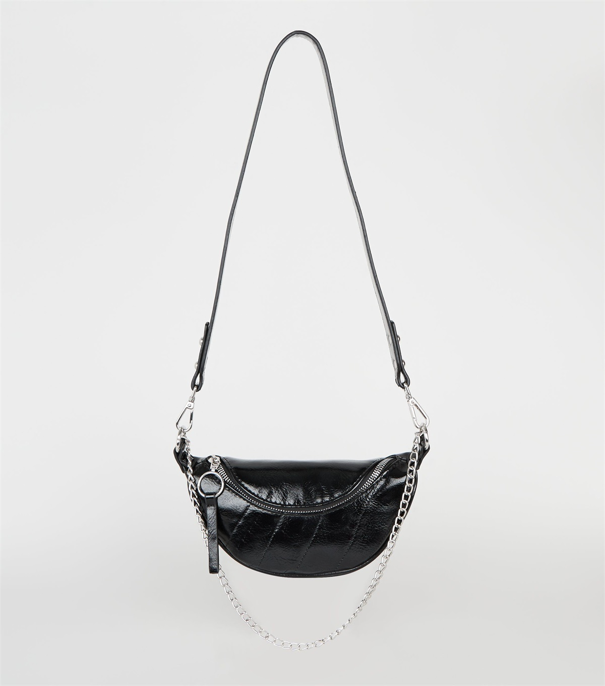 PZB260121 black-patent-leather-look-shoulder-bag