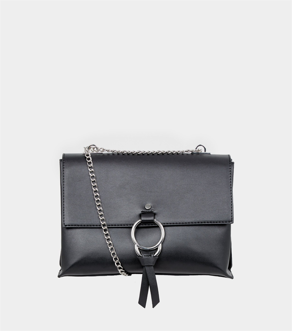 PZB260126 black-ring-front-cross-body-bag