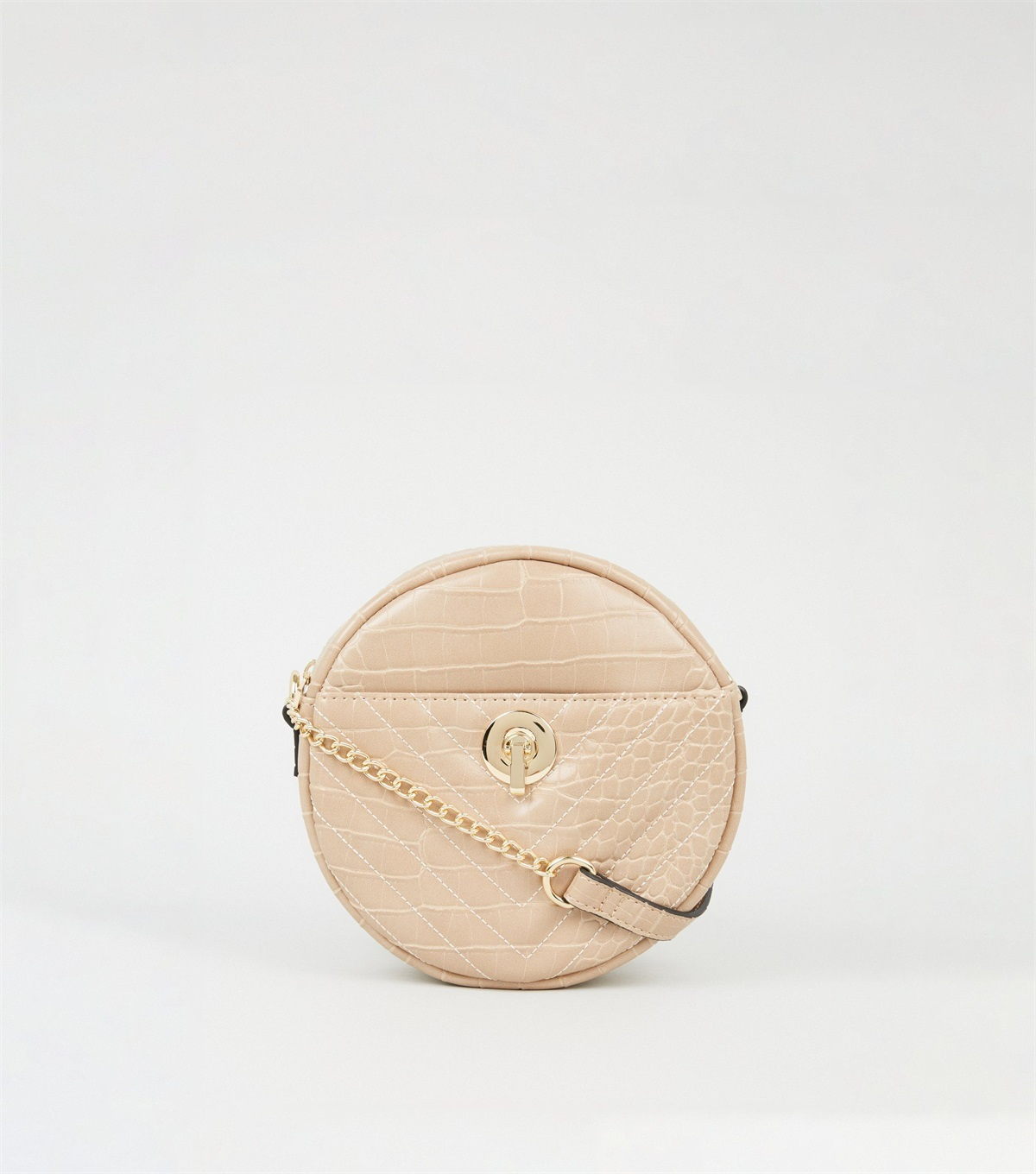 PZB260158 camel-faux-croc-circle-bag