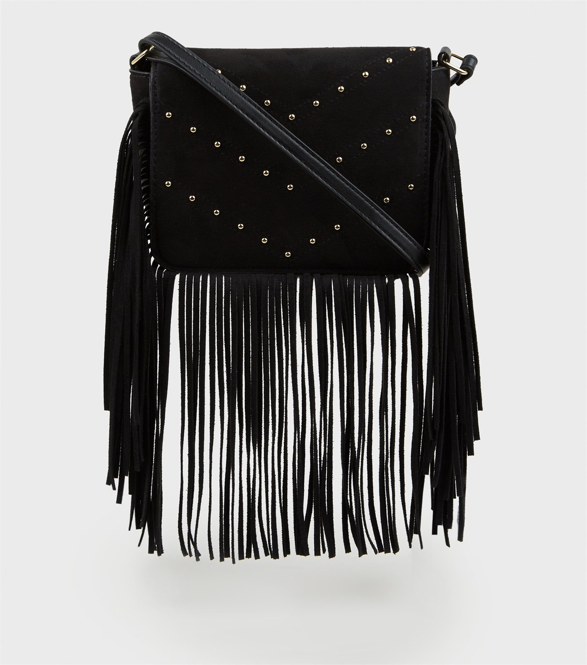 PZB260145  black-suedette-stud-fringe-cross-body-bag