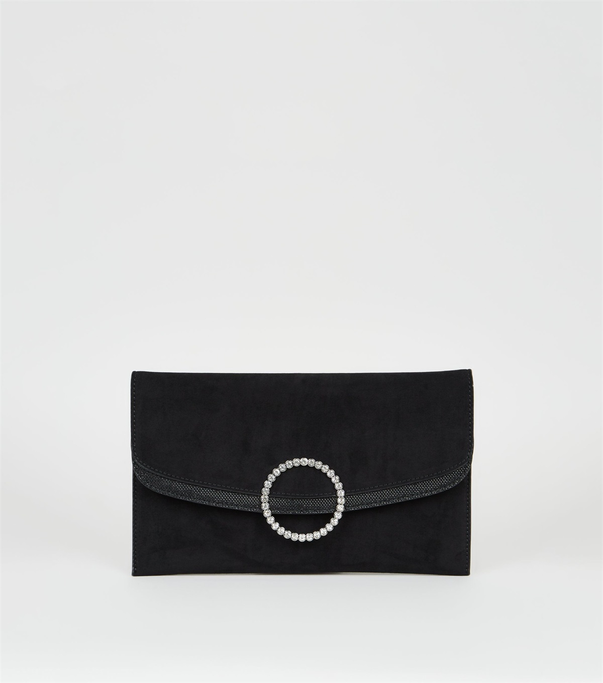 PZB260139 black-suedette-diamanté-ring-clutch-bag