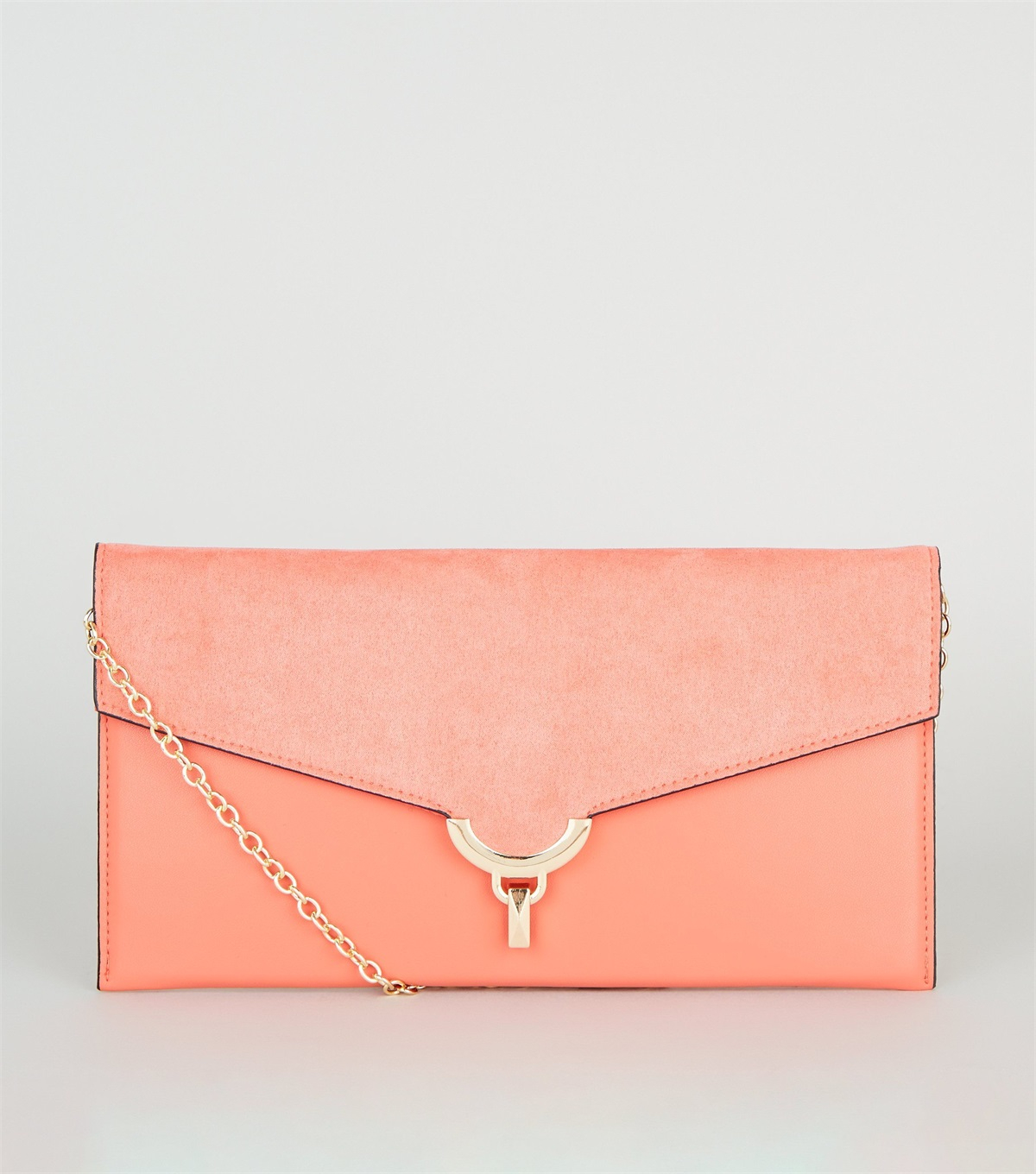 PZB260168 coral-suedette-and-leather-look-clutch