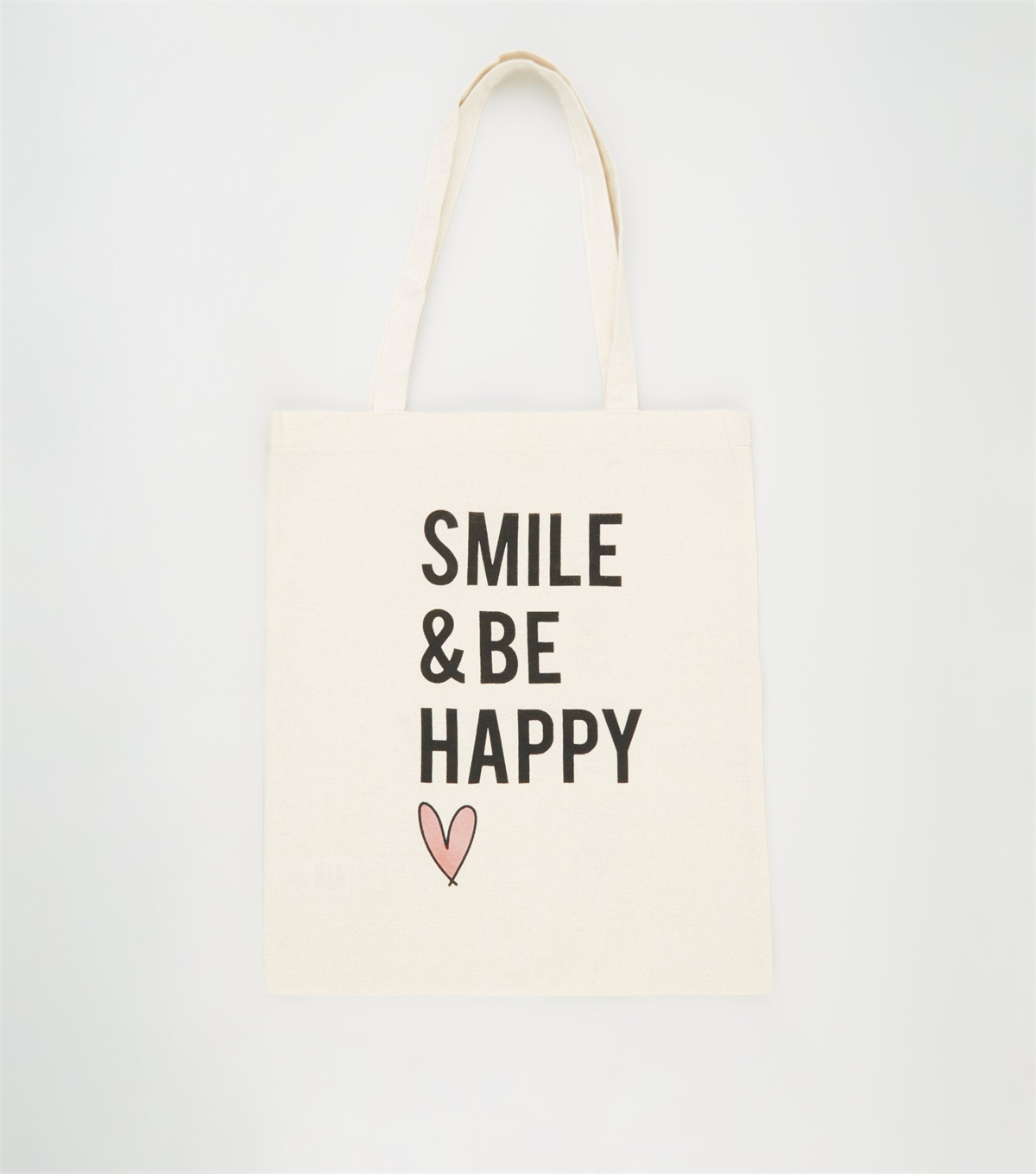 PZB260173 cream-smile-&-be-happy-slogan-canvas-bag
