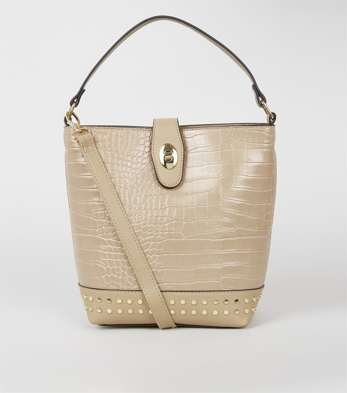 PZB260159 camel-faux-croc-studded-bucket-bag