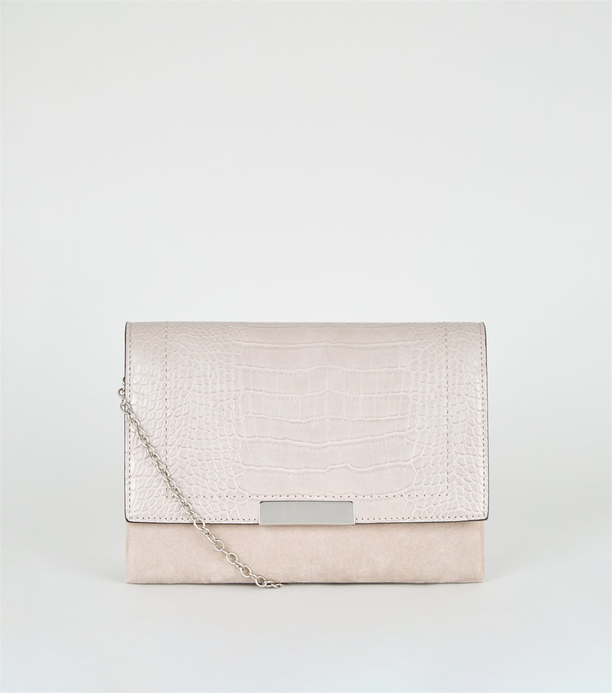 PZB260189 grey-suedette-chain-shoulder-bag