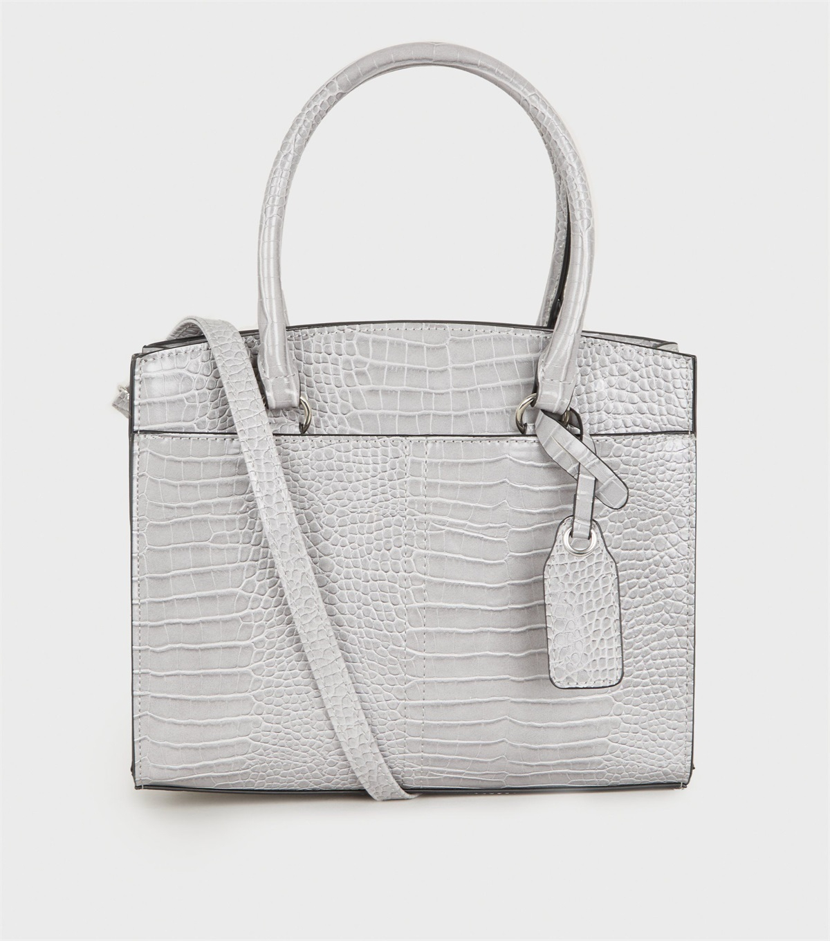 PZB260180 grey-faux-croc-tote-bag