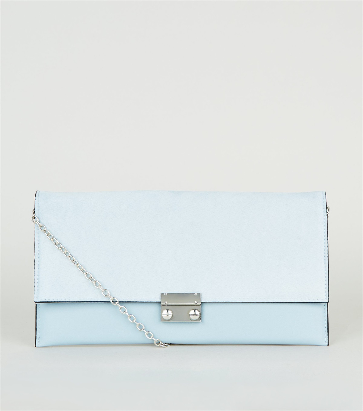 PZB260203 ale-blue-suedette-chain-strap-clutch-bag