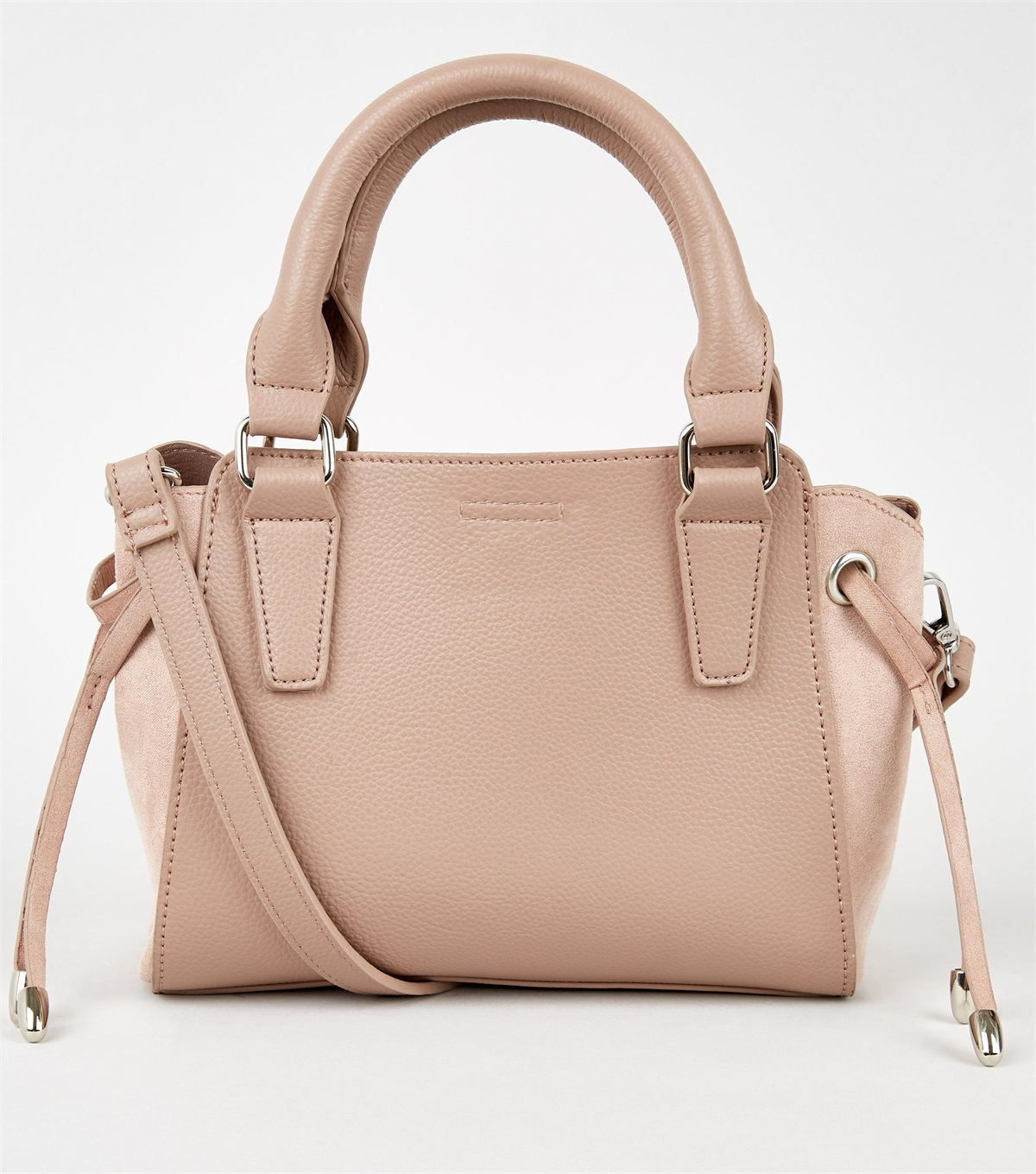 PZB260214  pale-pink-leather-look-tote-bag