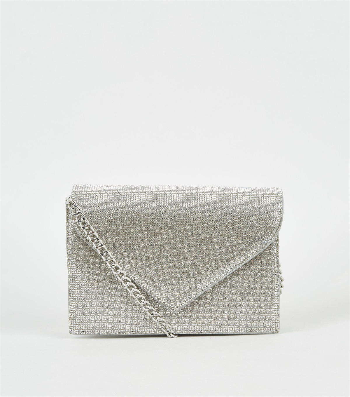 PZB260241 silver-diamanté-chain-shoulder-bag
