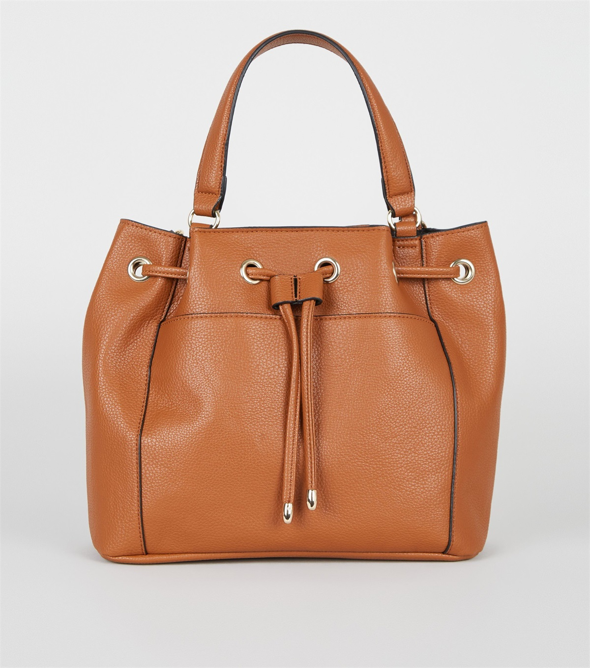 PZB260254 tan-grab-handle-drawstring-duffle-bag